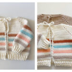 Stripes Baby Sweater Free Crochet Pattern and Video Tutorial