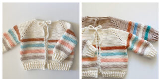 Stripes Baby Sweater Free Crochet Pattern and Video Tutorial