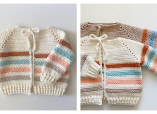 Stripes Baby Sweater Free Crochet Pattern and Video Tutorial