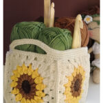 Sunflower Basket Free Crochet Pattern