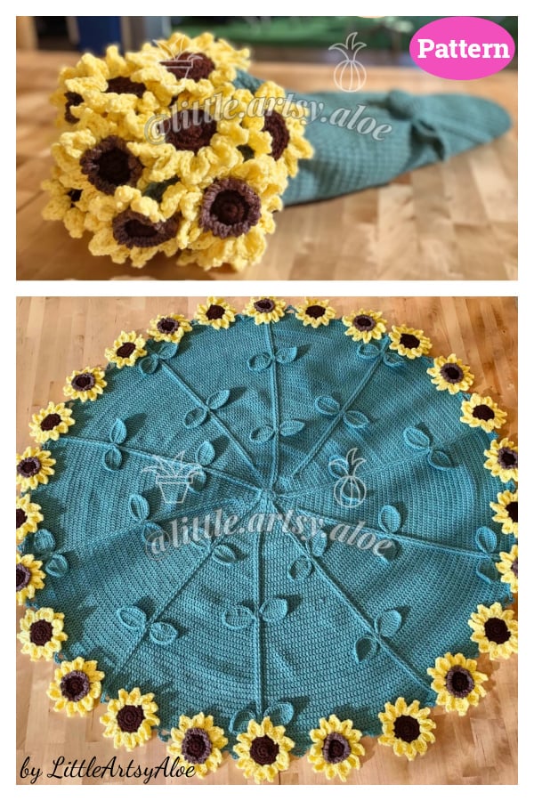 Sunflower Bouquet Blanket Crochet Pattern