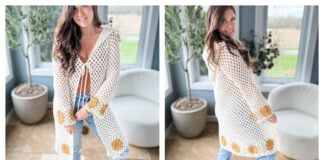 Sunny Sunflower Cardigan Free Crochet Pattern