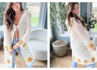 Sunny Sunflower Cardigan Free Crochet Pattern
