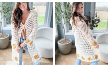 Sunny Sunflower Cardigan Free Crochet Pattern