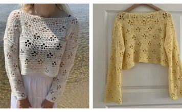 Cherry Blossom Sweater Free Crochet Pattern