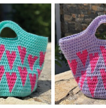 Hooked on Love Bag Free Crochet Pattern