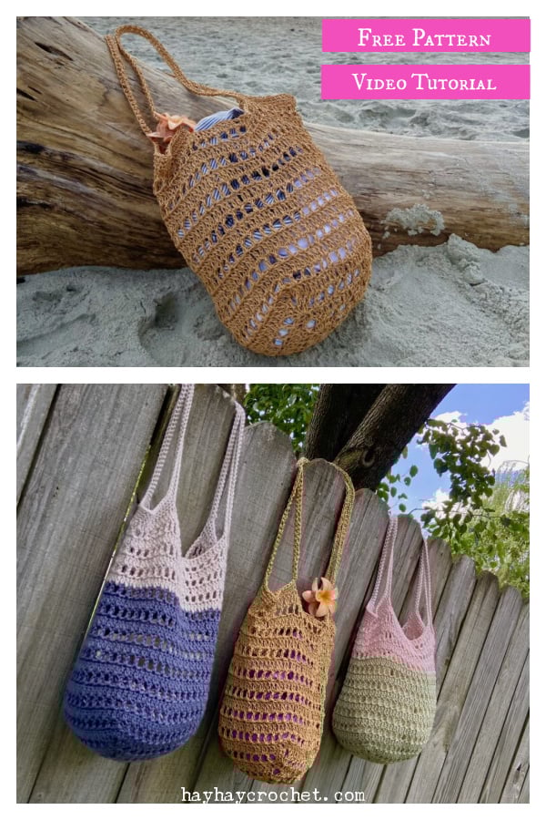 Lake Beach Bag Free Crochet Pattern and Video Tutorial