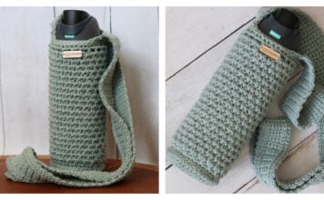 On the Go Water Bottle Holder Free Crochet Pattern and Video Tutorial