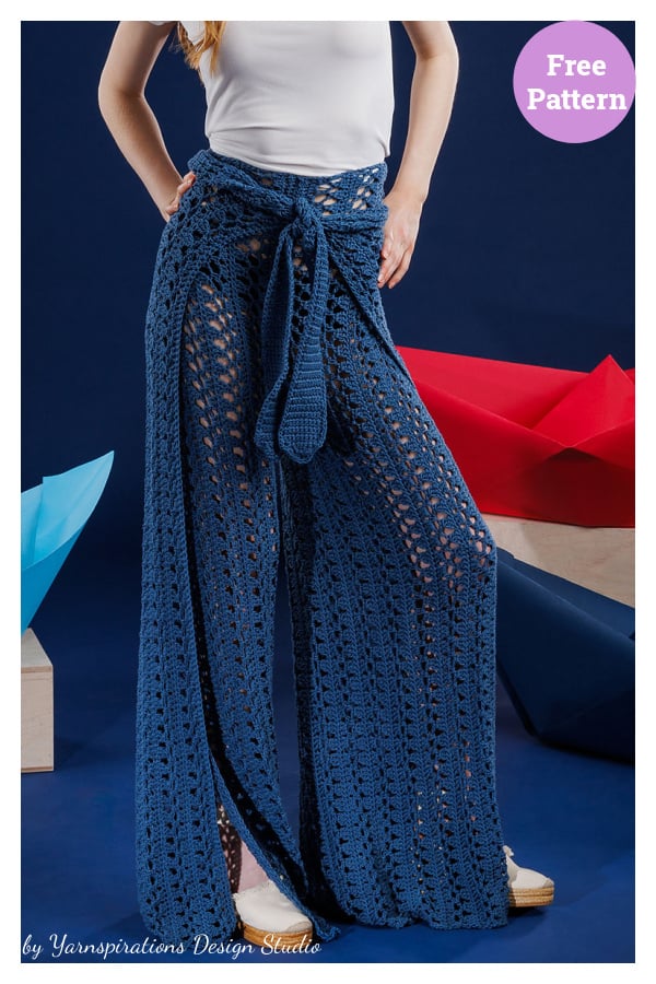 Seabreeze Mesh Wrap Pants Free Crochet Pattern