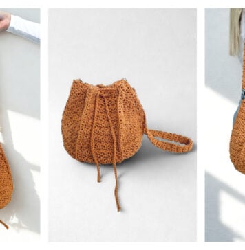 Six Rectangles Bag Free Crochet Pattern and Video Tutorial