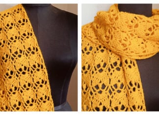 Tulip Garden Scarf Free Crochet Pattern and Video Tutorial