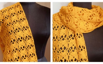 Tulip Garden Scarf Free Crochet Pattern and Video Tutorial