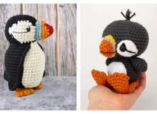 Amigurumi Puffin Bird Crochet Patterns