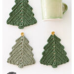 Christmas Tree Coasters Free Crochet Pattern