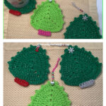 Christmas Tree Coasters Free Crochet Pattern and Video Tutorial