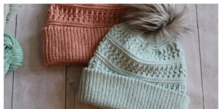Deep River Beanie Hat Free Crochet Pattern and Video Tutorial