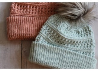 Deep River Beanie Hat Free Crochet Pattern and Video Tutorial
