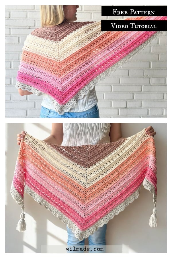Dreamy Days Shawl Free Crochet Pattern and Video Tutorial
