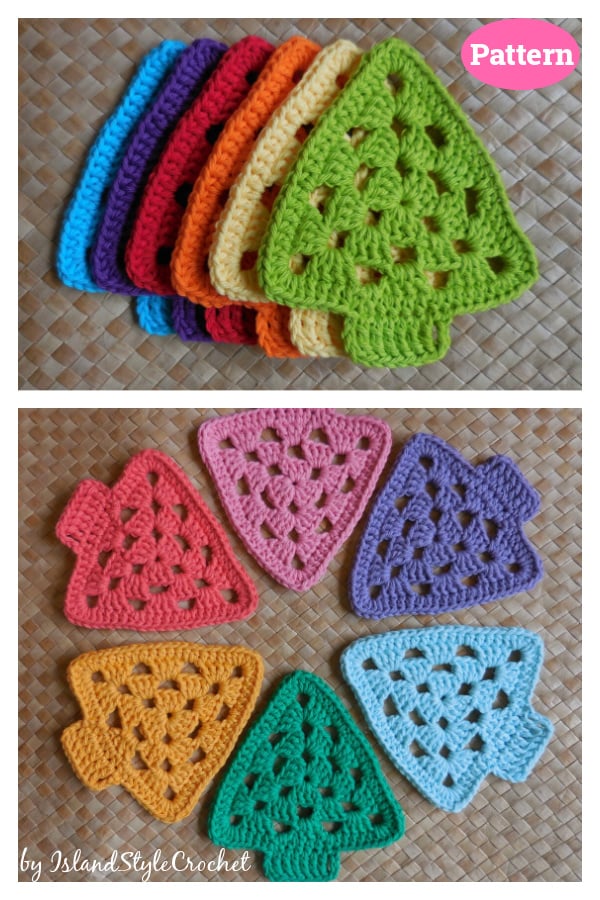 Granny Tree Coaster Crochet Pattern