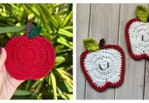 Apple Coaster Crochet Patterns