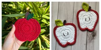 Apple Coaster Crochet Patterns