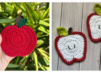 Apple Coaster Crochet Patterns
