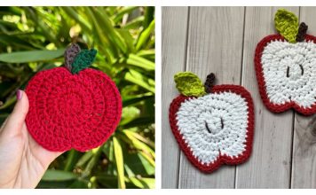 Apple Coaster Crochet Patterns