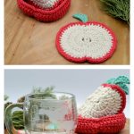 Apple Slices Coaster Set Crochet Pattern