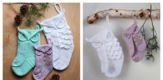 Athena Owl Stocking Crochet Pattern