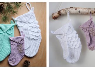 Athena Owl Stocking Crochet Pattern