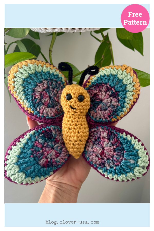 Butterfly Pillow Free Crochet Pattern