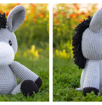 Delilah the Donkey Amigurumi Free Crochet Pattern