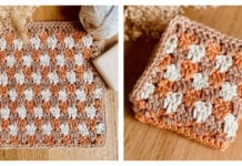 Granny Spike Stitch Washcloth Free Crochet Pattern