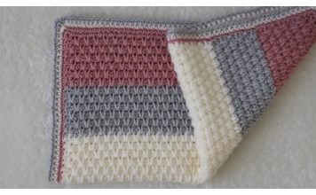 Jamie Moss Stitch Baby Blanket Free Crochet Pattern and Video Tutorial