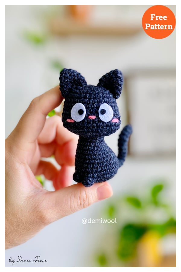 Jiji the Black Cat Amigurumi Free Crochet Pattern