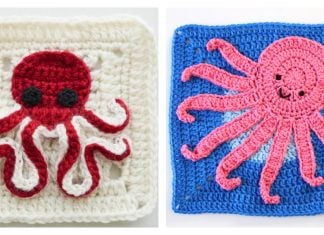 Octopus Granny Square Free Crochet Patterns