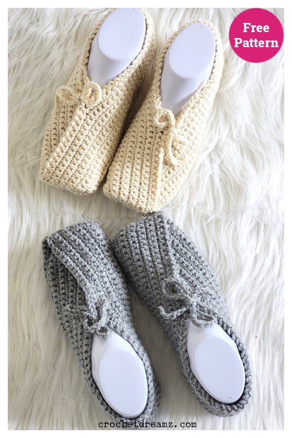 Origami Slippers Free Crochet Pattern