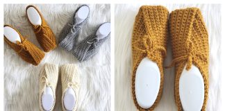 Origami Slippers Free Crochet Pattern