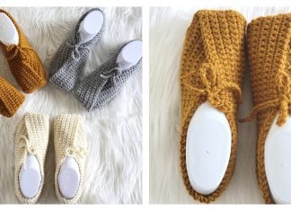 Origami Slippers Free Crochet Pattern
