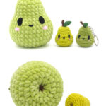 Pear Amigurumi Free Crochet Pattern and Video Tutorial