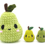 Pear Amigurumi Free Crochet Pattern and Video Tutorial