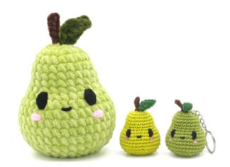 Pear Amigurumi Free Crochet Pattern and Video Tutorial