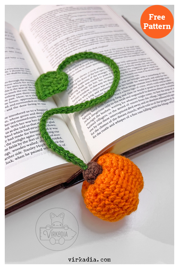 Pumpkin Bookmark Free Crochet Pattern