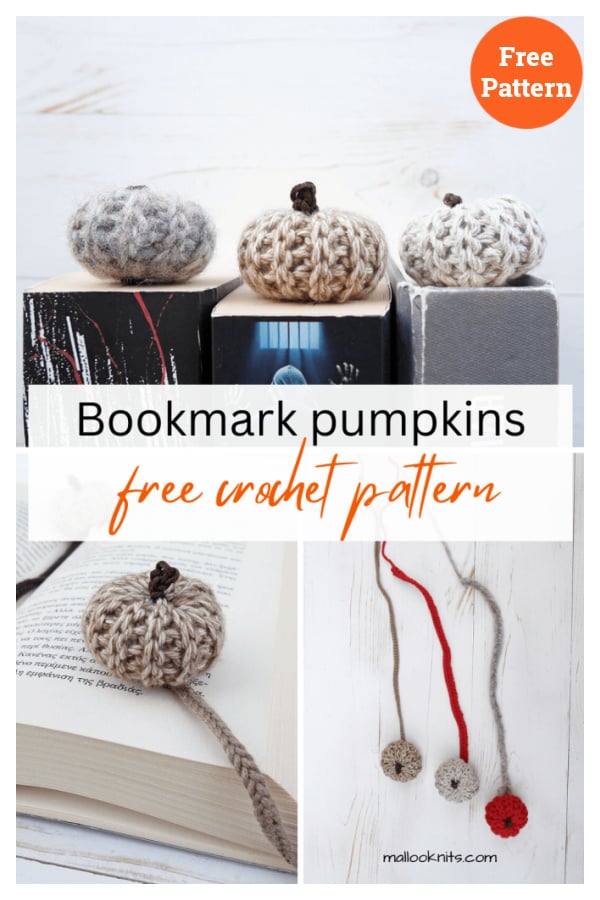 Pumpkin Bookmark Free Crochet Pattern