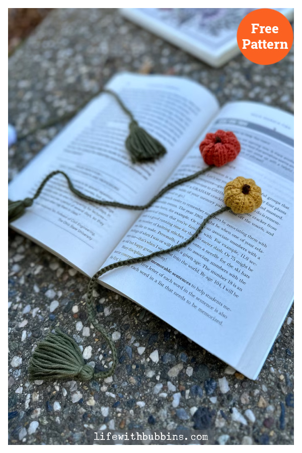 Pumpkin Bookmark Free Crochet Pattern