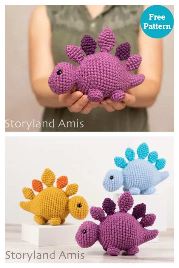 Sammy the Stegosaurus Amigurumi Free Crochet Pattern
