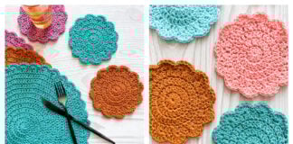Sunrise Coaster and Placemat Free Crochet Pattern and Video Tutorial
