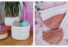 Wheat Stitch Nesting Baskets Free Crochet Pattern