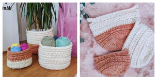 Wheat Stitch Nesting Baskets Free Crochet Pattern