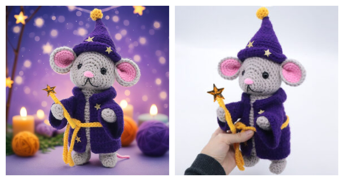 Wizard Mouse Amigurumi Free Crochet Pattern